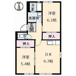 プライムハウス　Ａ棟の物件間取画像